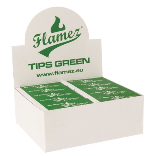 Flamez Filter Tip Booklet Green - 50 Pcs