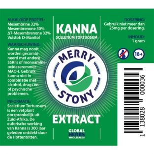 Kanna Merry stony extract 1g | Sceletium Tortuosum